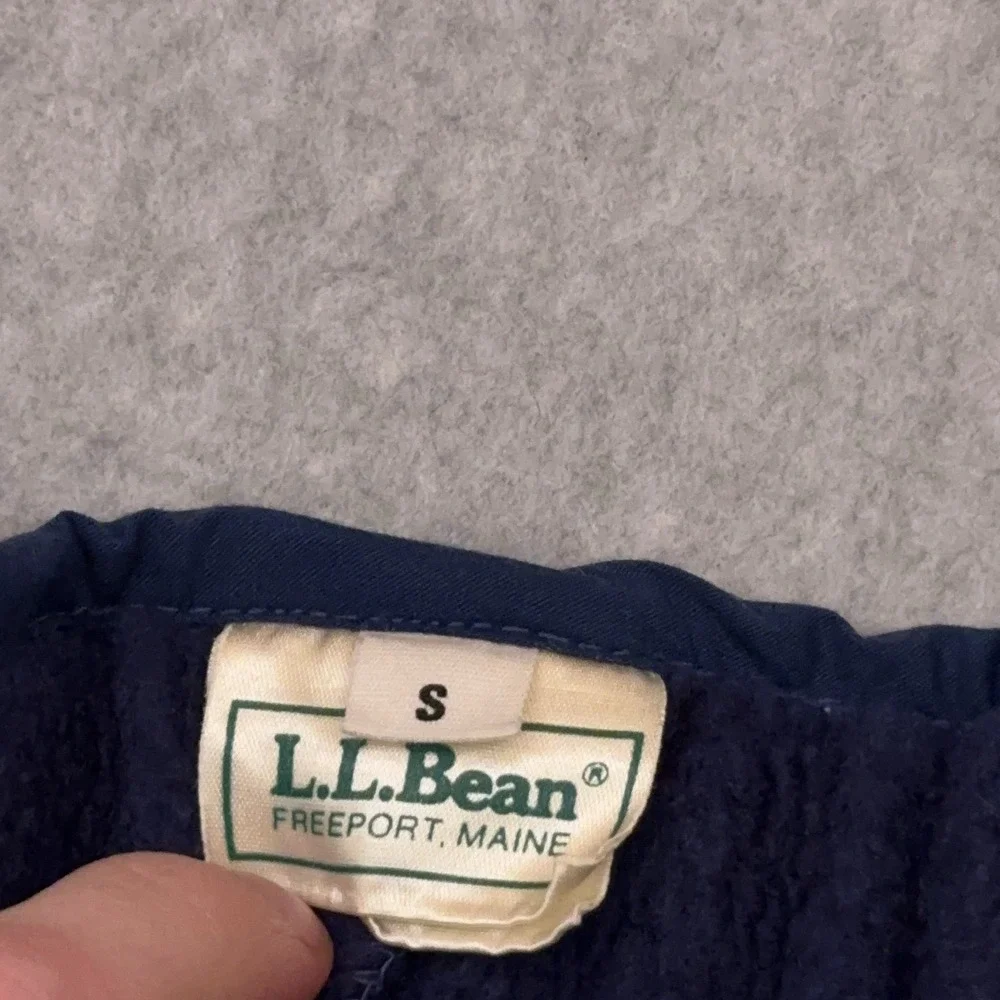 Vintage LL Bean Fleece‎ Snow Pants Men's Small Side Zip Snap Button Made in USA
